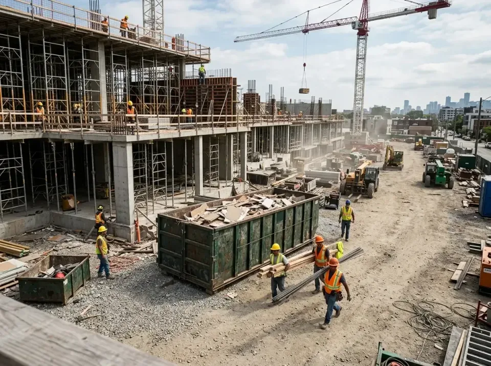 commercial-construction-site-w-002 — frequently asked questions, Low Cost Construction Dumpster Rental in Lonsdale, MN